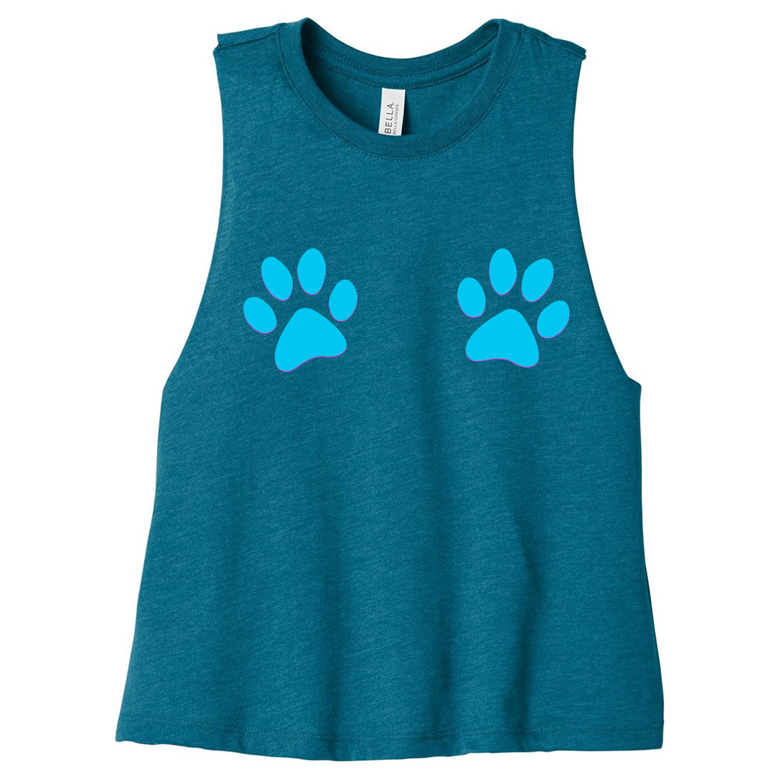 Apparel: Paw Prints Women's Racerback Tank Top