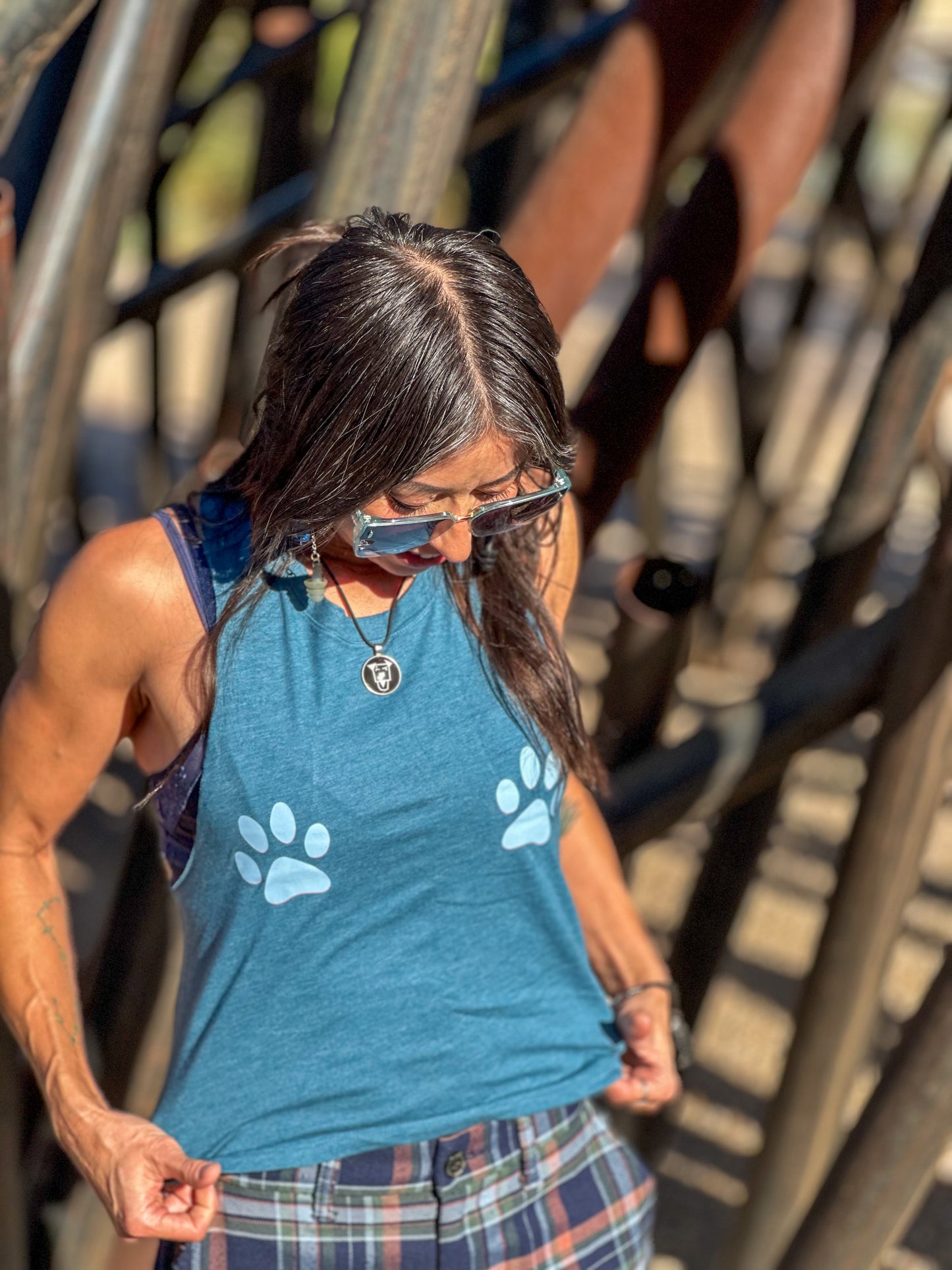 Apparel: Paw Prints Women's Racerback Tank Top