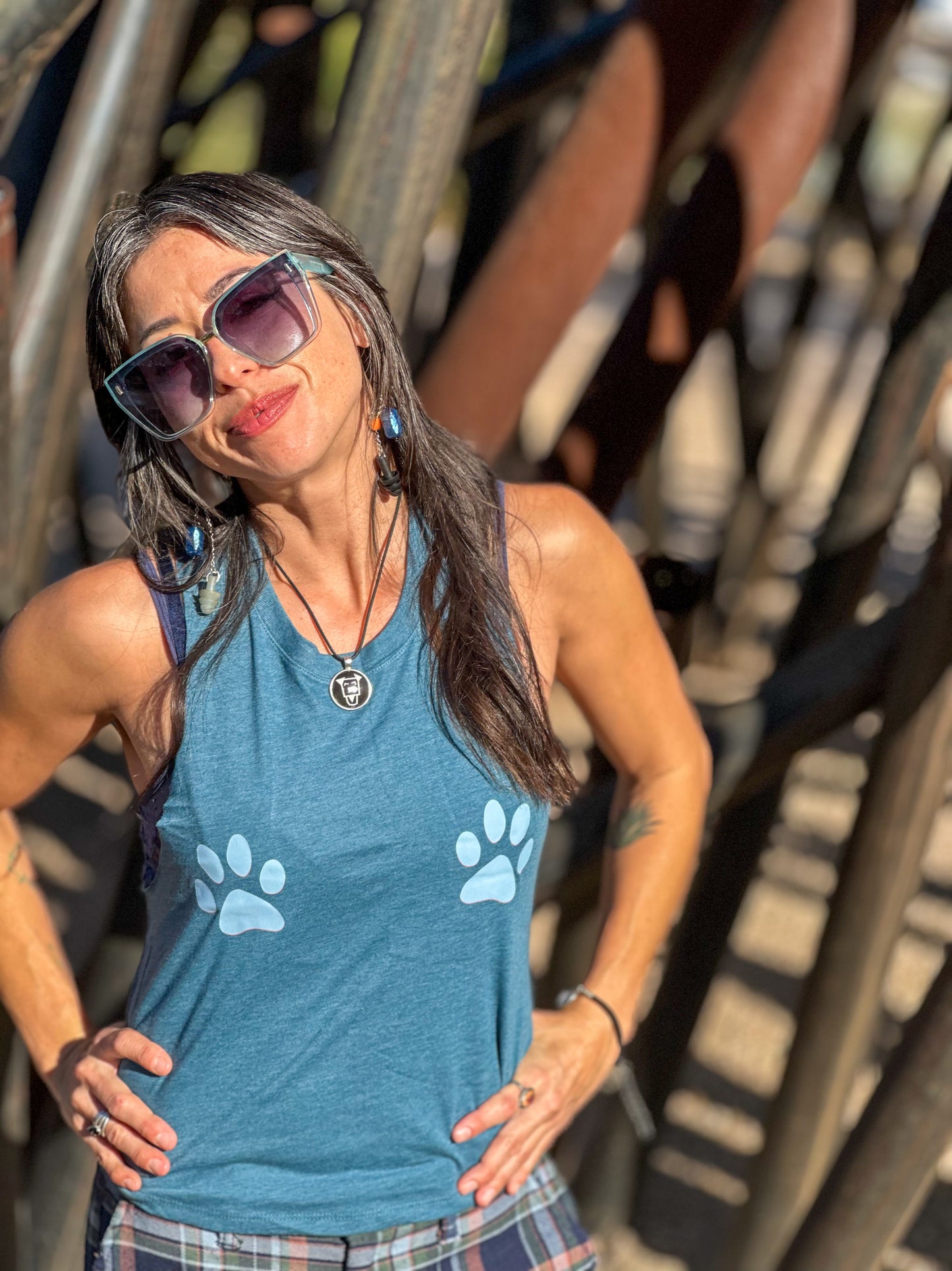 Apparel: Paw Prints Women's Racerback Tank Top